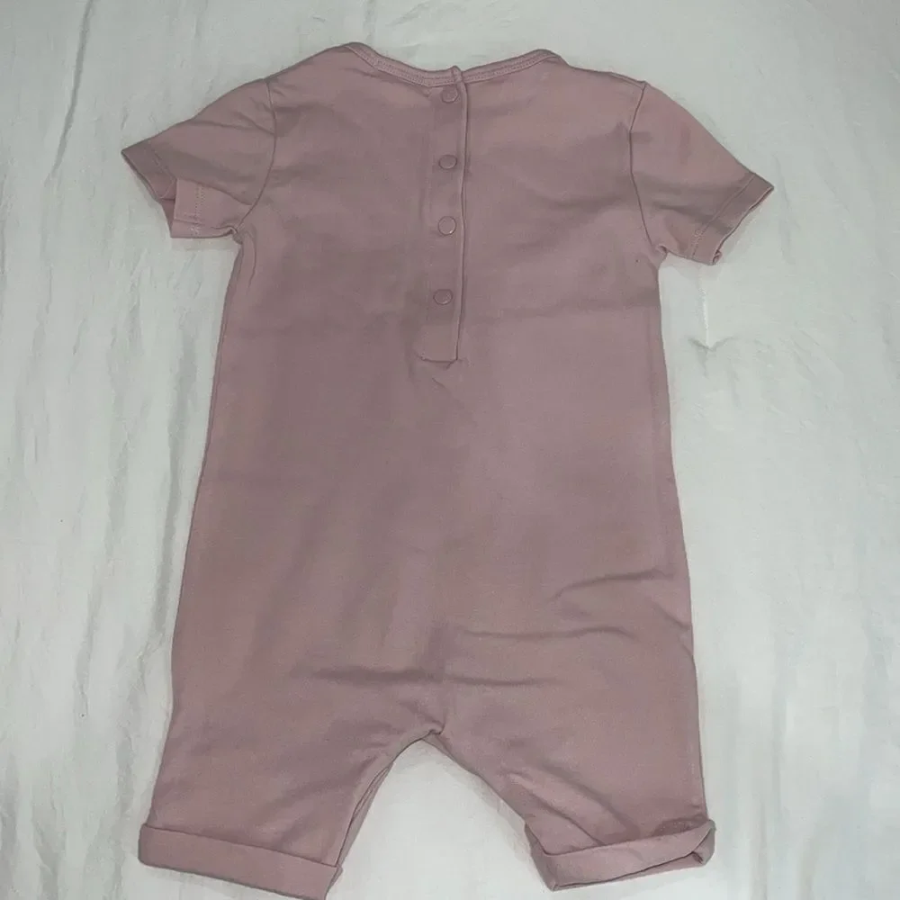 MILES THE LABEL BASIC CLOUDY PINK ROMPER 12M